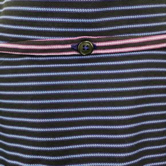 Ted Baker Mens Button Shirt Size XL Regular Fit Stripe Cotton Classic Purple - Picture 6 of 10